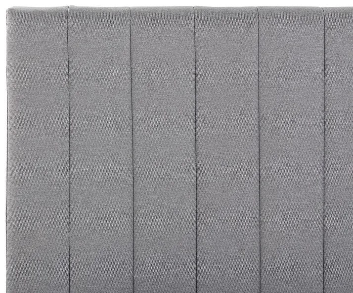 Cama de casal em tecido cinzento claro 140 x 200 cm POITIERS Beliani