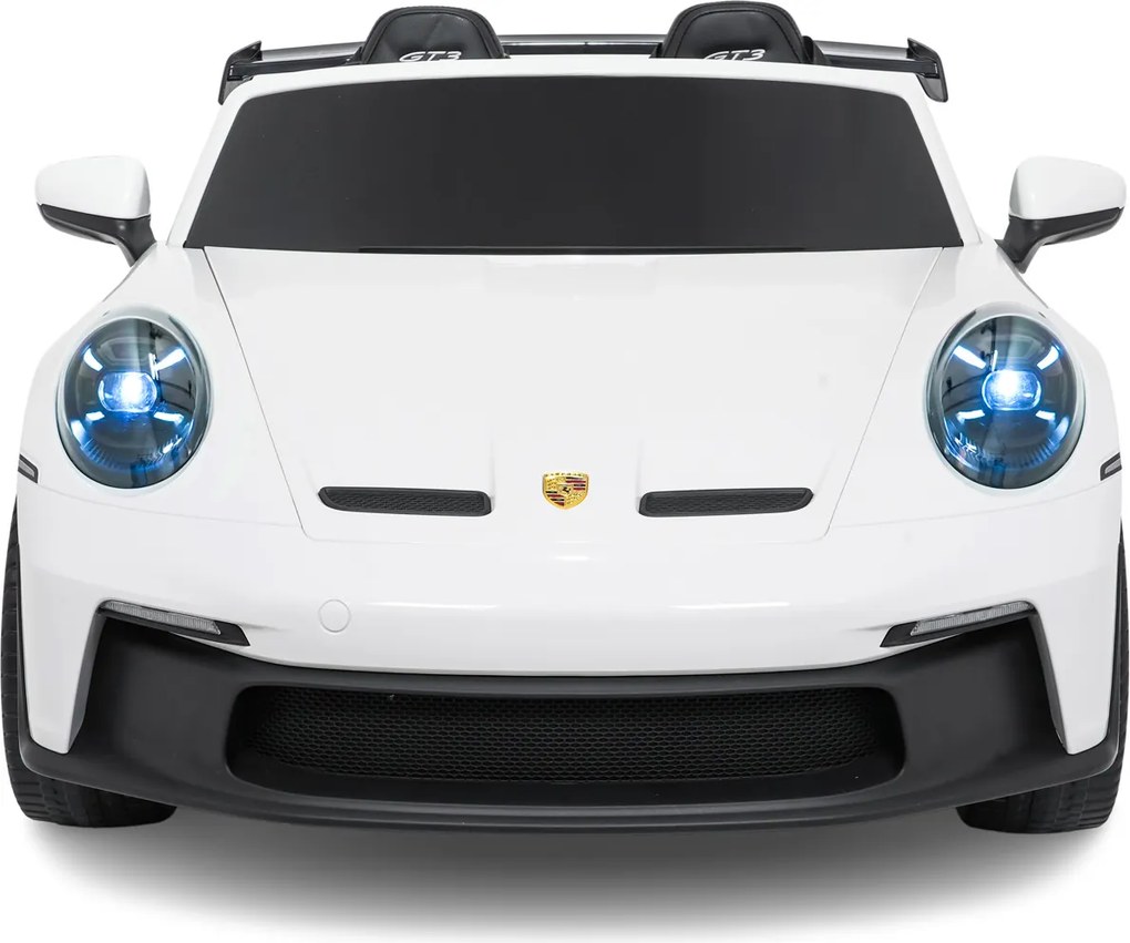 Carro elétrico para Crianças 3 a 9 anos, 24V 4x4 2 lugares Porsche 911 GT 3 MP4 Branco