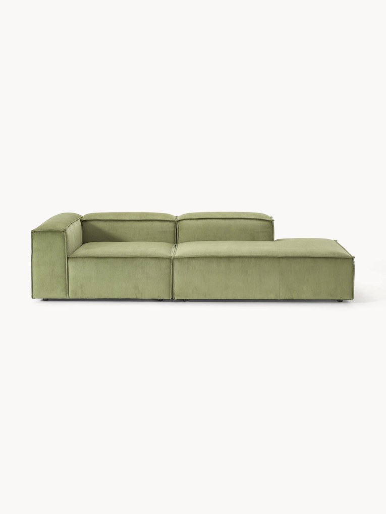 Chaise longue modular em bombazina Lennon
