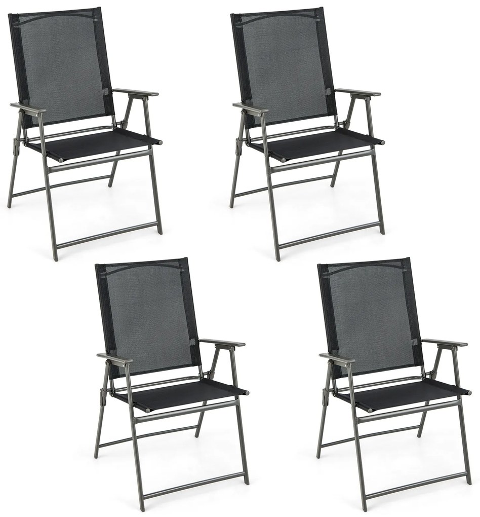 Conjunto de 2 cadeiras de pátio com encosto alto e cadeiras de jantar cinza