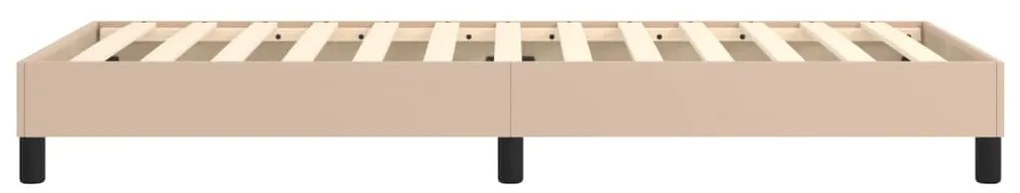 Estrutura de cama 100x200 cm couro artificial cappuccino