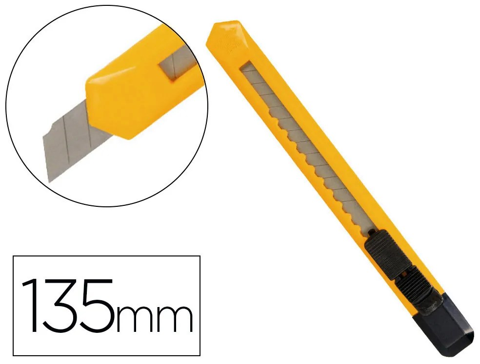 Faca Estreito Q-Connect Lamina de 9 mm, Blister de 1 Un