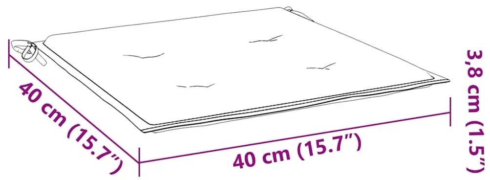 Almofadões p/ cadeiras jardim 2pcs 40x40x3 cm oxford verde