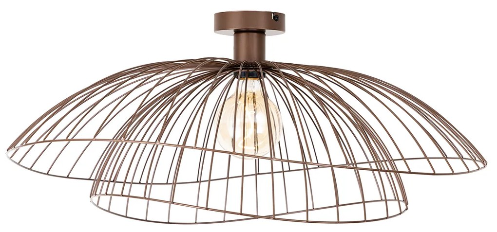 LED Plafond inteligente bronze com abajur duplo 45cm incl. WiFi G95 - Pua Design