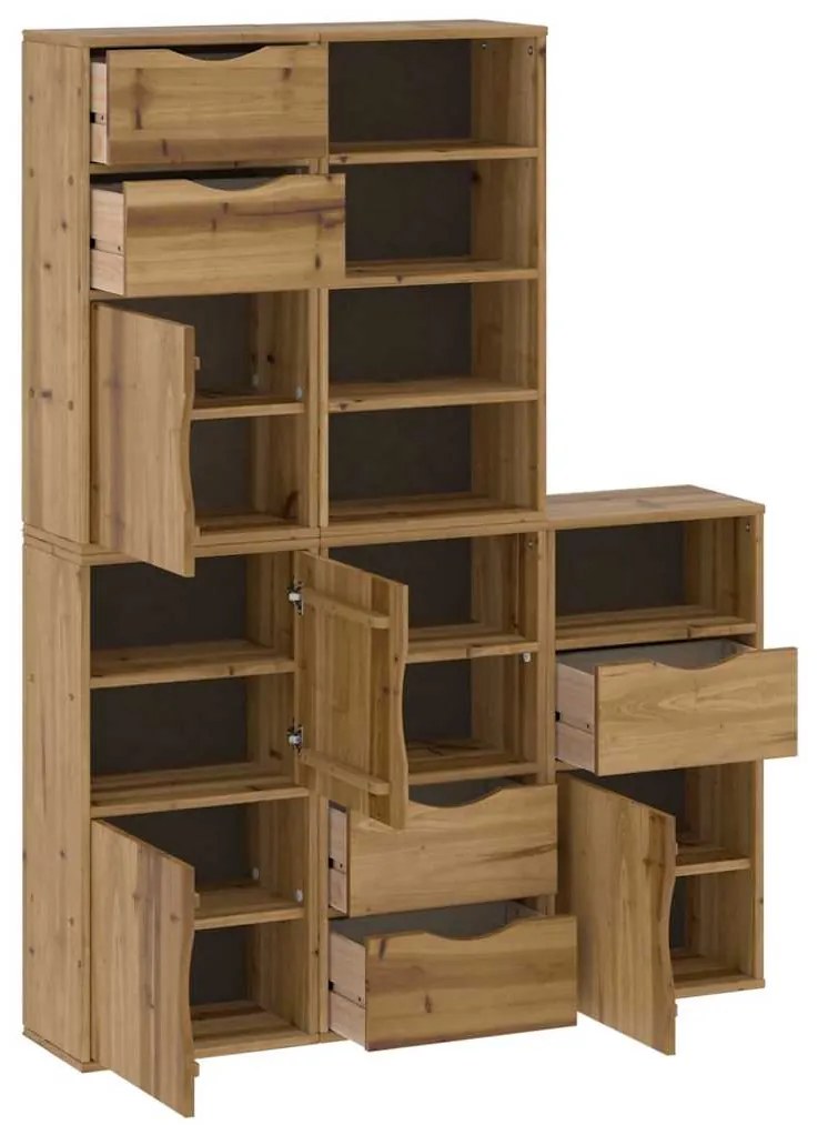 Móveis de apoio 5 pcs ODDA 40x24x79 cm pinho de madeira maciça