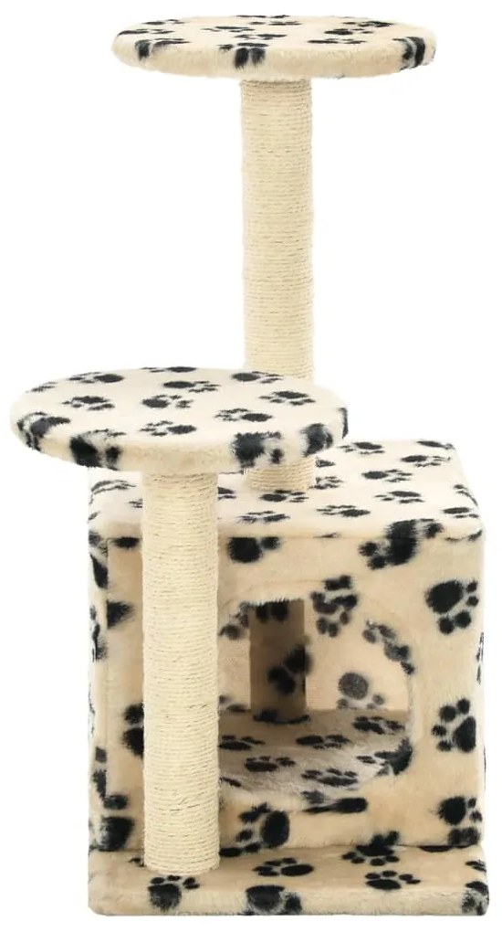 Árvore para gatos c/postes arranhadores sisal 60 cm bege