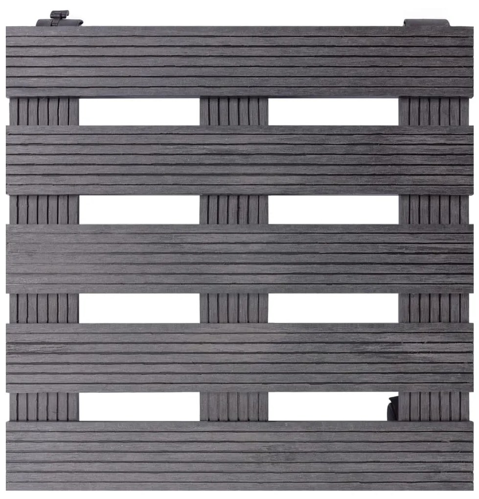 Carrinhos para vasos 4 pcs 30x30x7,5 cm WPC cinzento