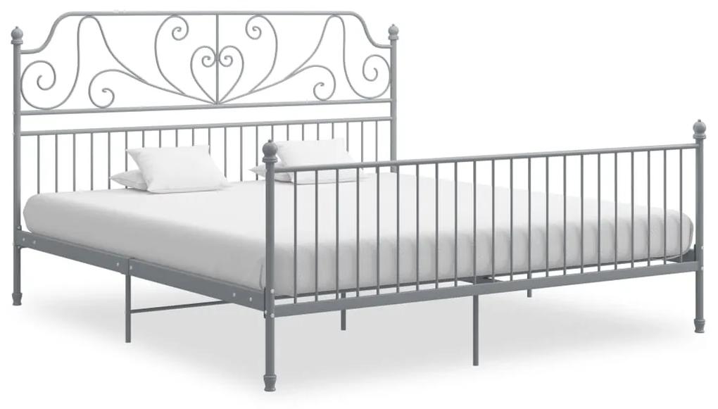 324861 vidaXL Estrutura de cama metal 200x200 cm cinzento