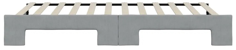 Sofá-cama com gavetão 100x200 cm tecido cinzento-claro