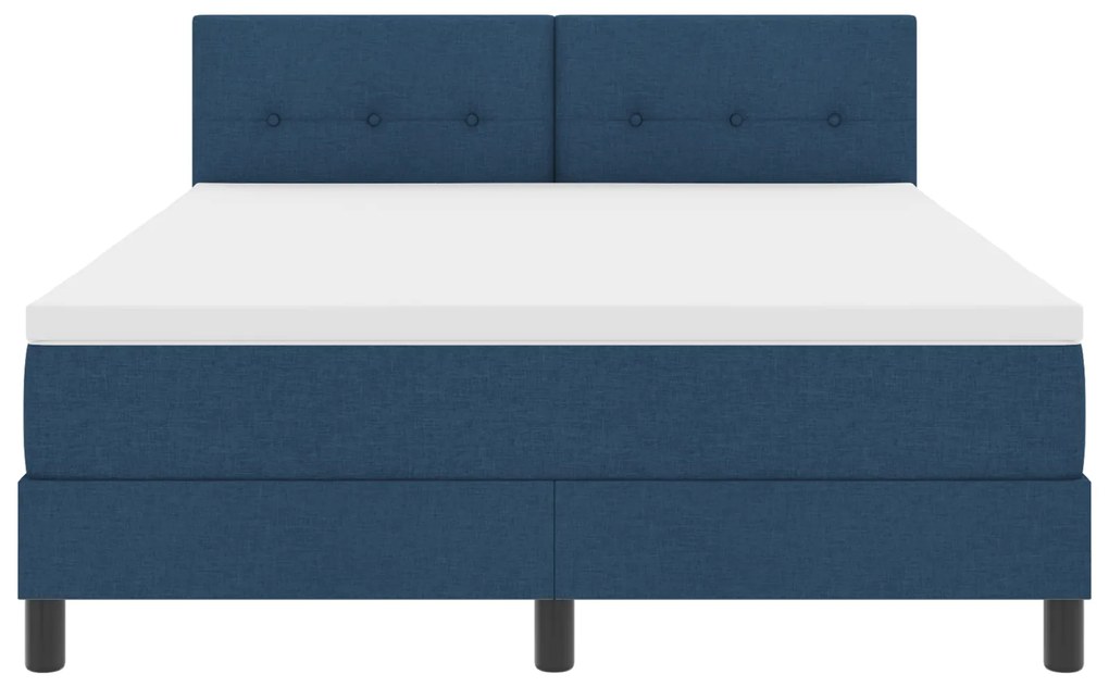 Cama Box com Colchão Azul 140x200 cm Tecido