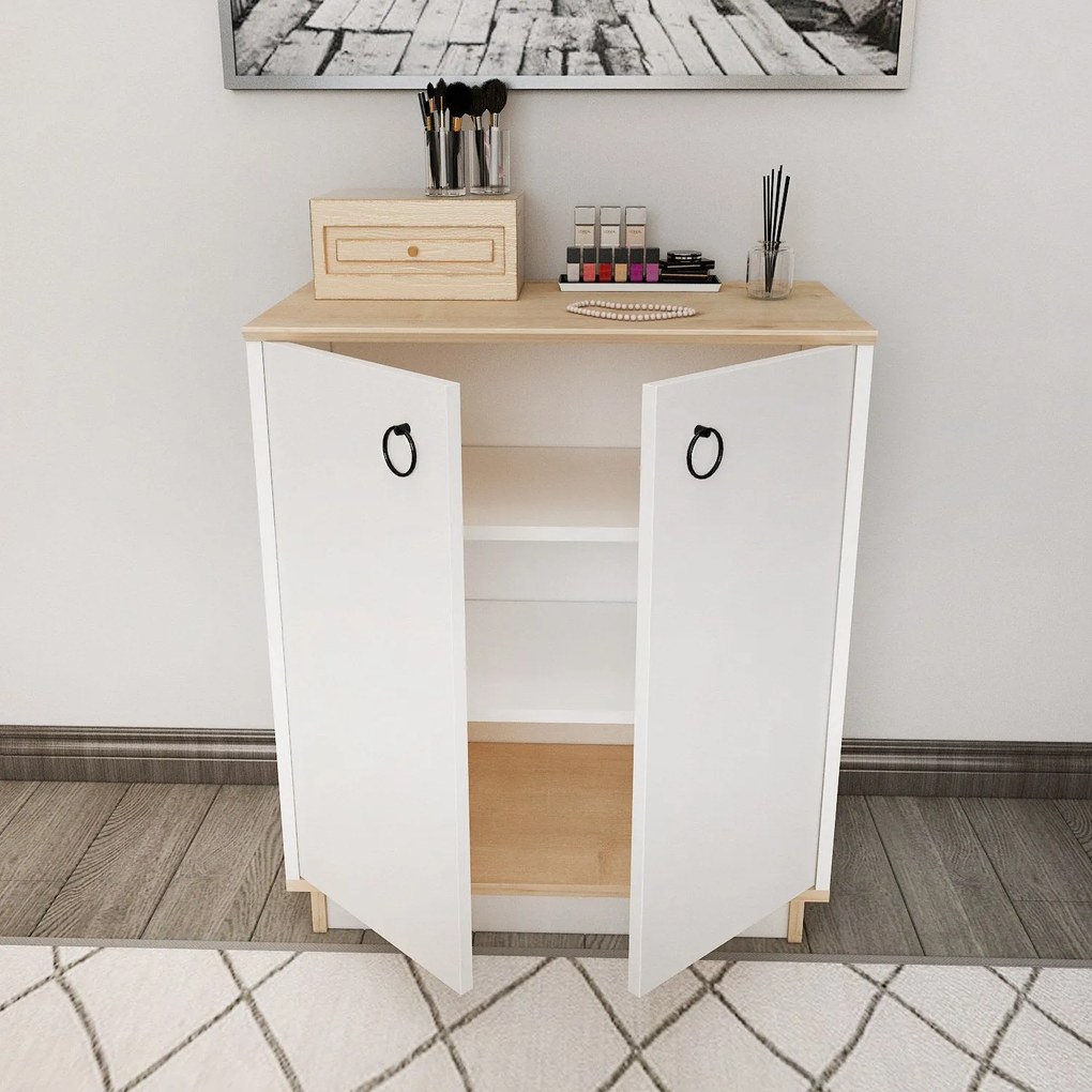 Console Nuanse – Branco Carvalho – 72x83,1x42 cm