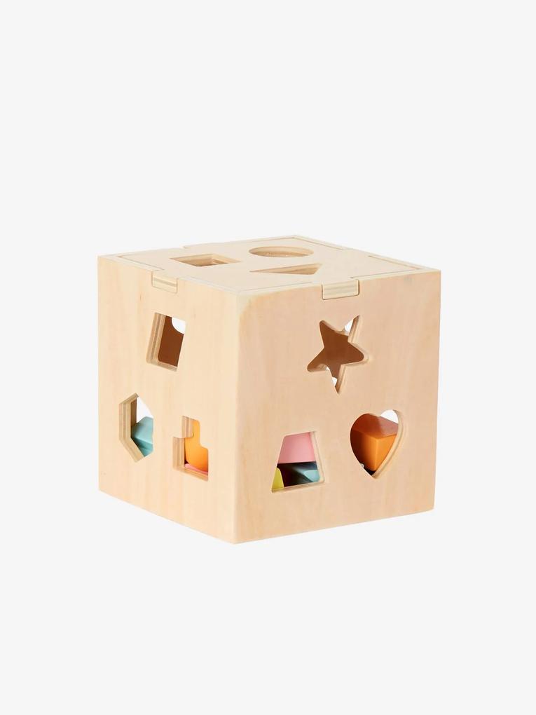 Caixa com formas e encaixes em madeira FSC®. multicolor