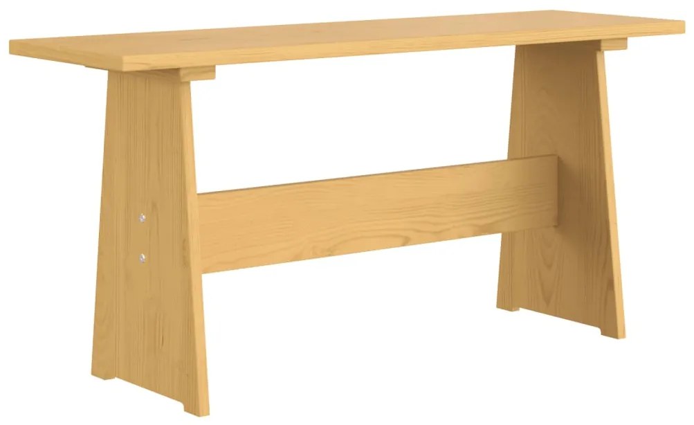 Mesa de jantar com banco REINE pinho maciço castanho mel