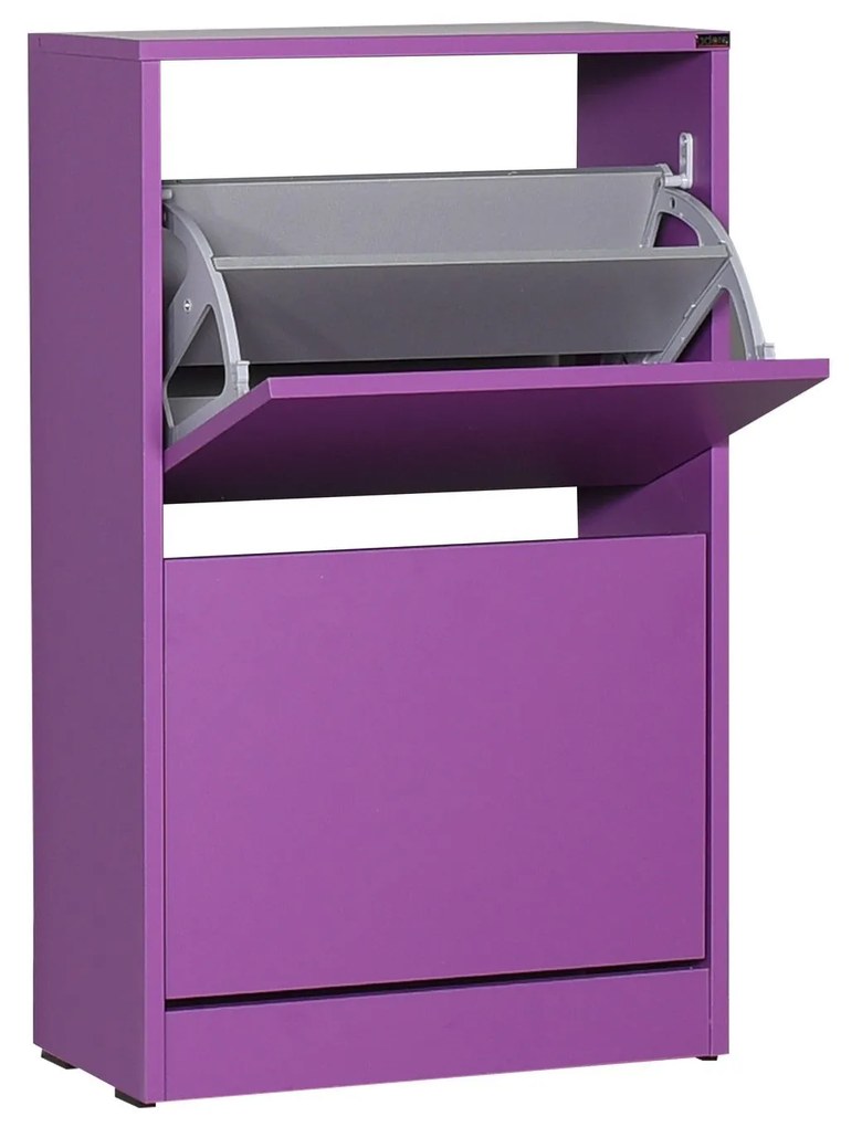 Sapateira "Vivid" - 51 x 84 x 26 cm - Roxo - Design Moderno