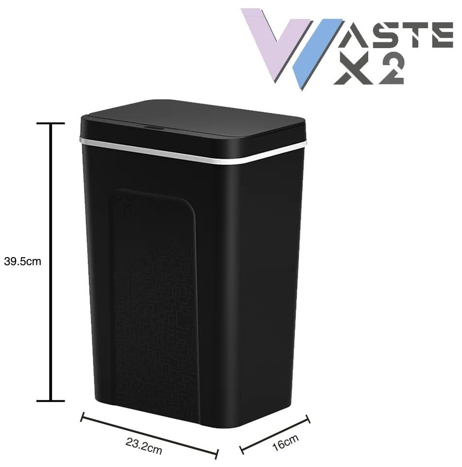 Caixote Lixo Inteligente com Sensor 18L Preto Biwond