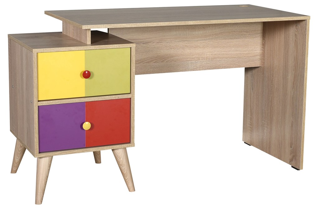 Secretária Riva com 2 Gavetas 1280x570x750 mm – Multicolor