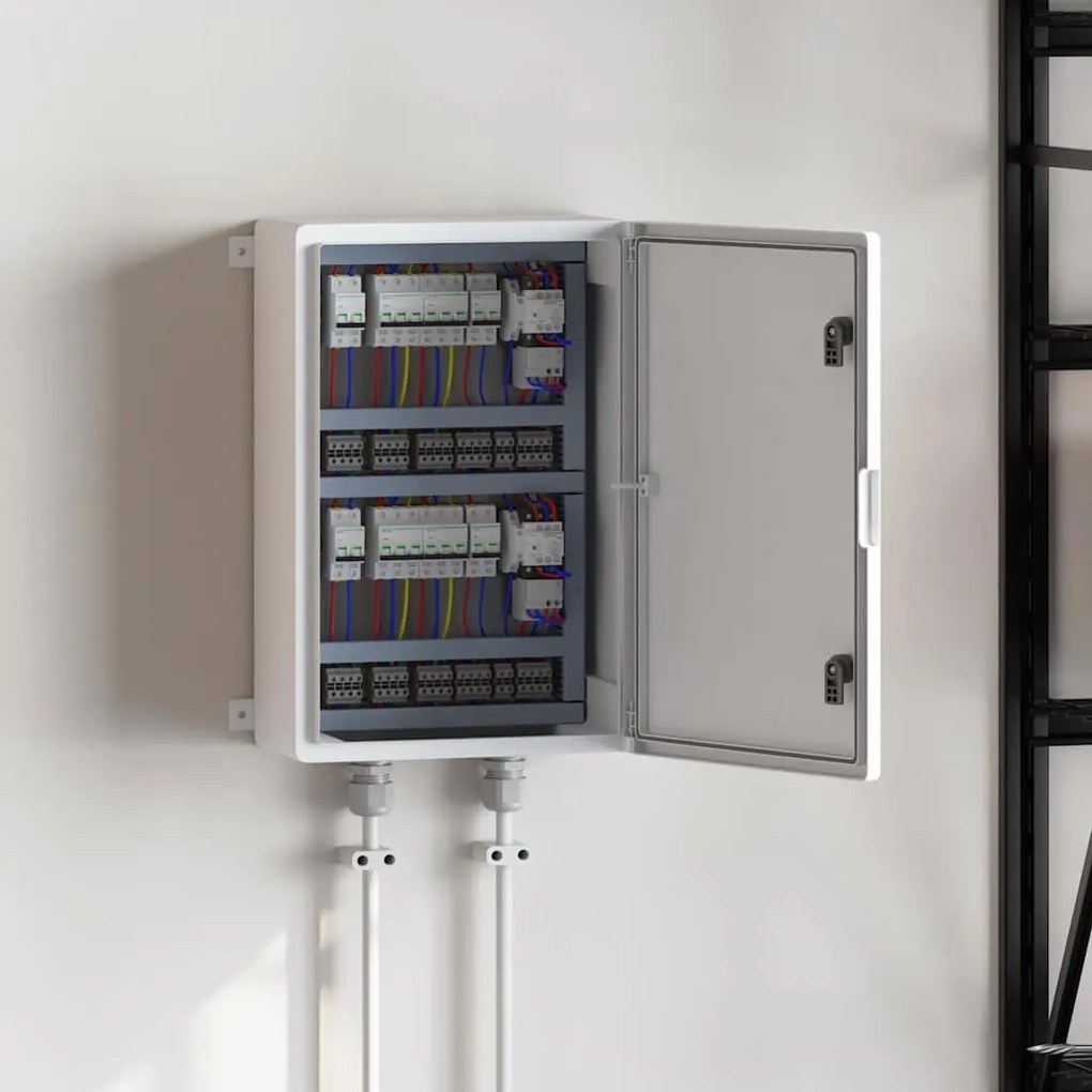 vidaXL Armário de Controle Cinzeto 47 x 20 x 60 cm Plástico ABS