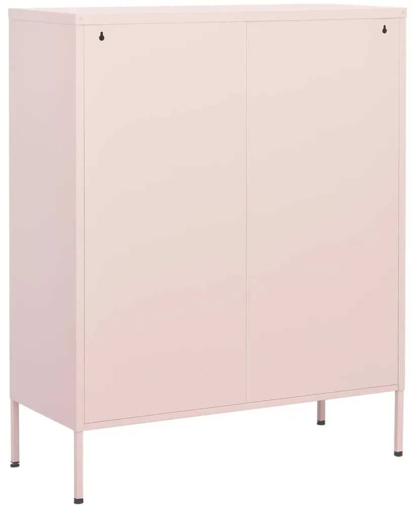 Armário de arrumação aço 80x35x101,5 cm rosa