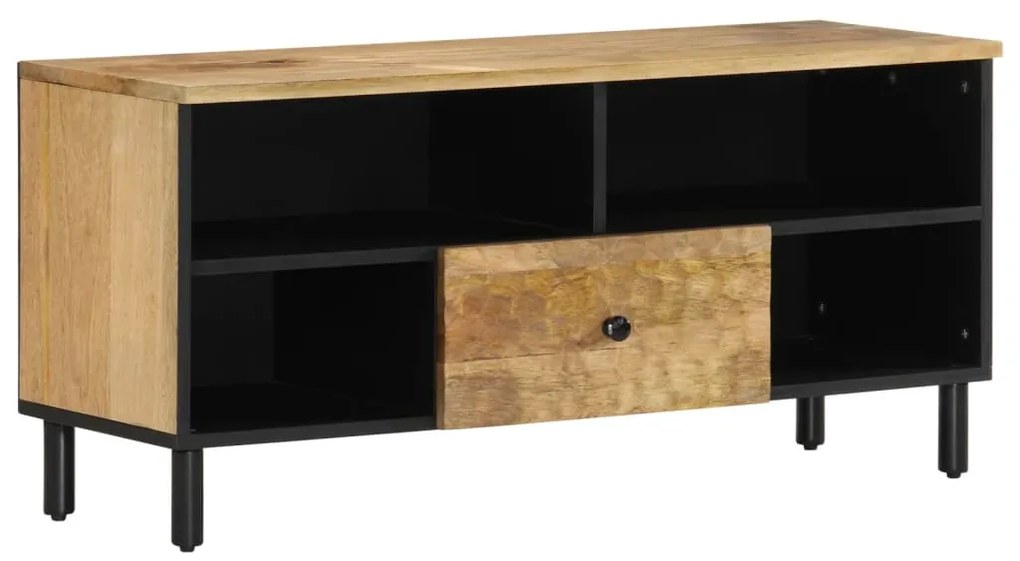 Móvel de TV 100x33x46 cm madeira de mangueira maciça