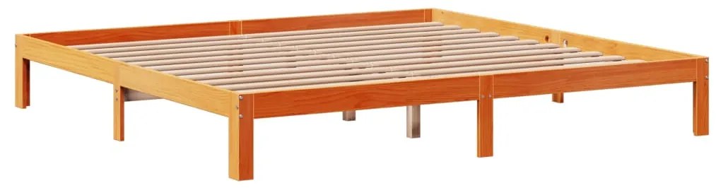 Cama sem colchão 180x200 cm pinho maciço castanho-mel
