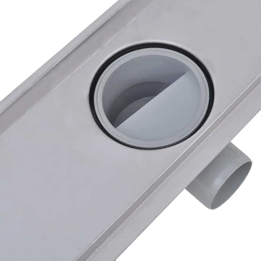 Dreno de chuveiro linear 2 pcs 930x140 mm aço inoxidável