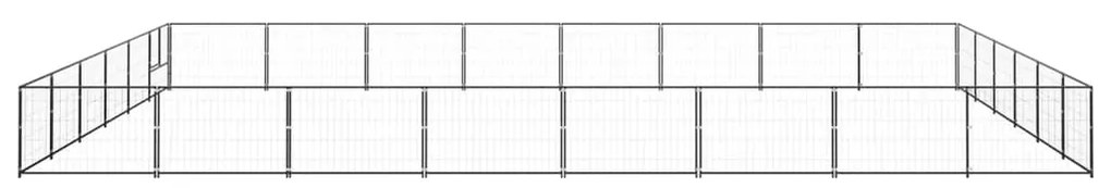 Canil para cães 48 m² aço preto