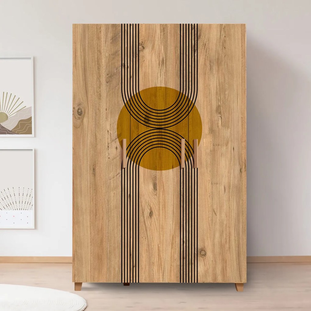 Roupeiro Leva Hedera – Atlantic Pine – 120 cm x 189 cm x 48 cm
