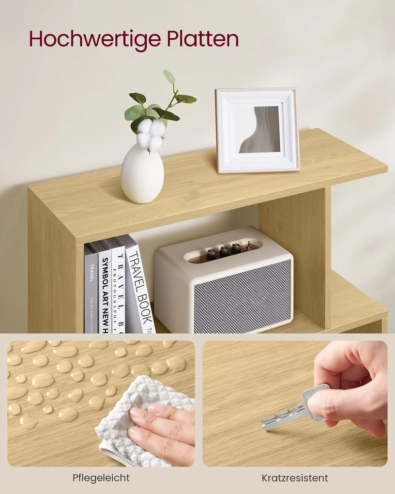 Estante livros sala elegante com 6 prateleiras 24 x 70 x 190,5 cm Cor de carvalho natural