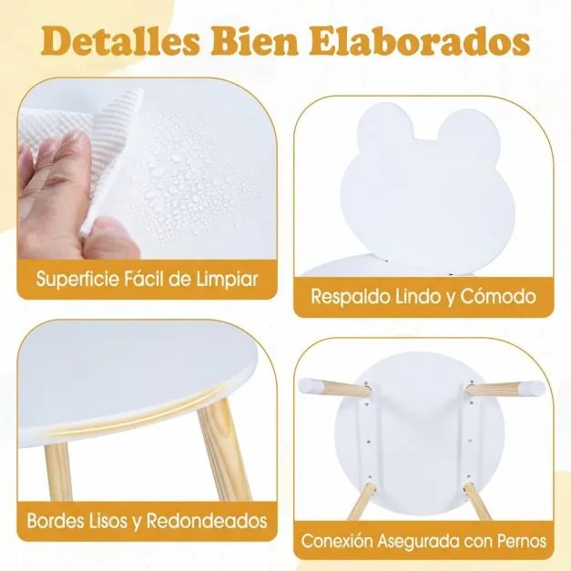 Conjunto de mesa e cadeiras crinças em forma de rã, com pernas de madeira, para sala de aula, creche, casa, trabalhos manuais e aprendizagem, a partir