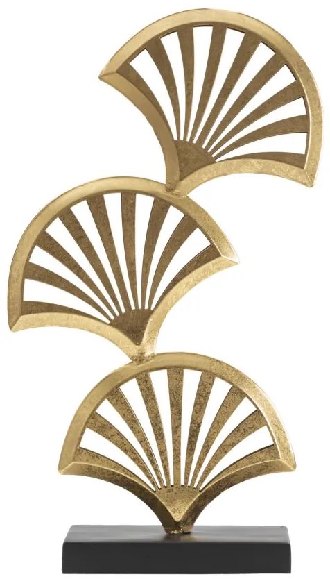 ESCULTURA FOLHA TRIPLA 23,5X10X44 CM