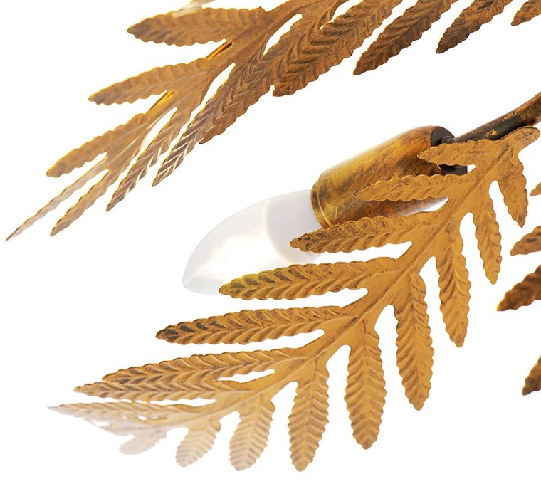 LED Candeeiro de teto inteligente vintage dourado 70 cm incl. 5 WiFi B35 - Botanica Retro,Rústico