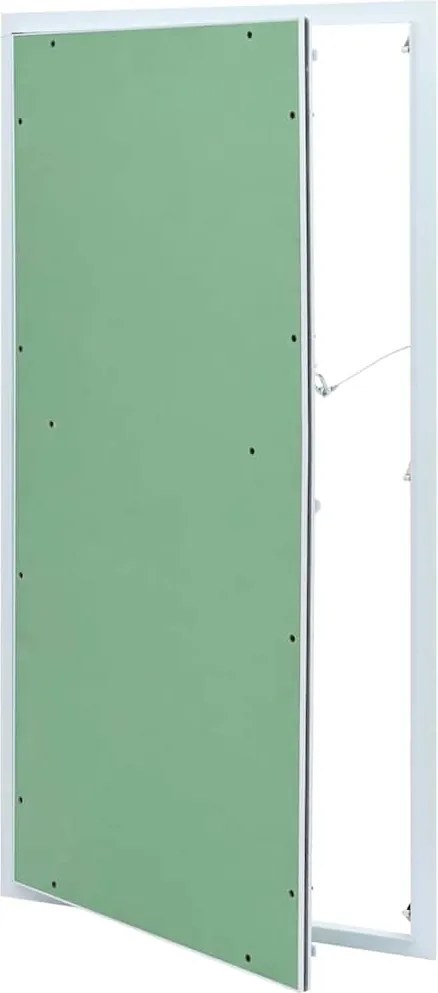 vidaXL Painel de Acesso Verde e Prata 55 x 105 cm Alumínio e Gesso
