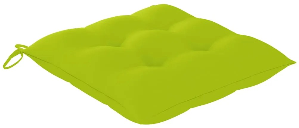 Cadeiras de jardim empiháveis c/ almofadões 4 pcs teca maciça