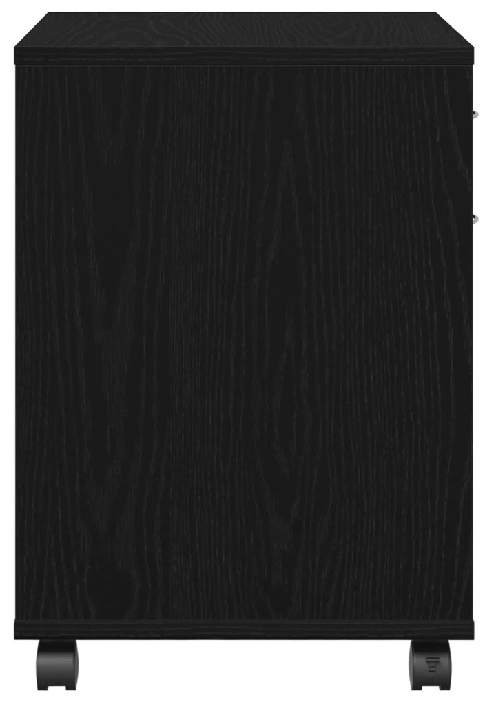 Armário em Rolling vidaXL Carvalho Preto 45x38x54 cm Madeira engenheir