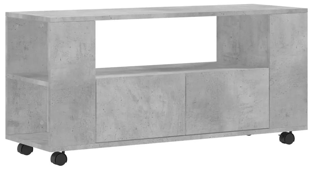 Móvel de TV 102x34,5x43 cm derivados madeira cinzento cimento