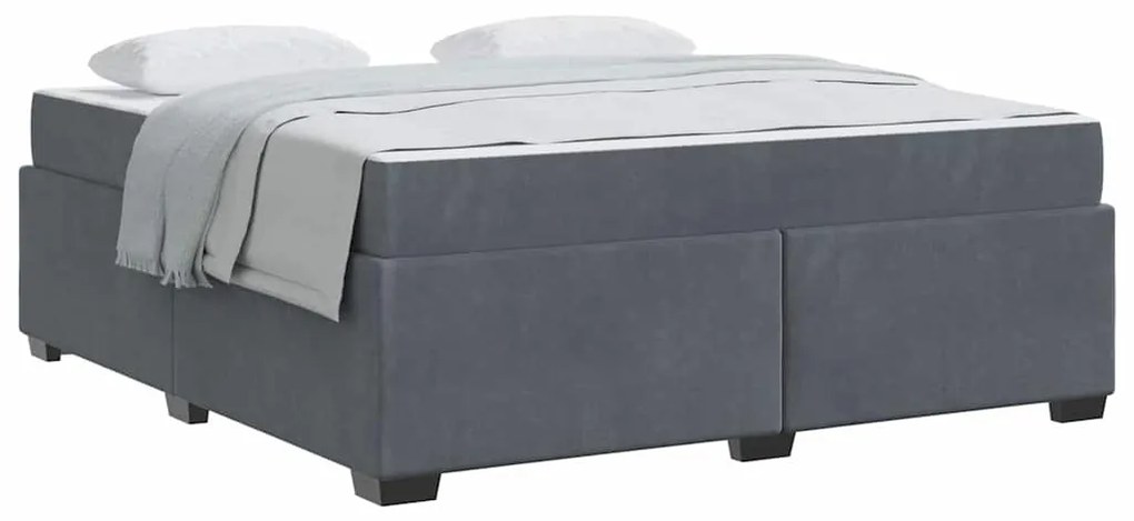 Estrutura de cama com colchão Cinzento escuro 180 x 200 cm