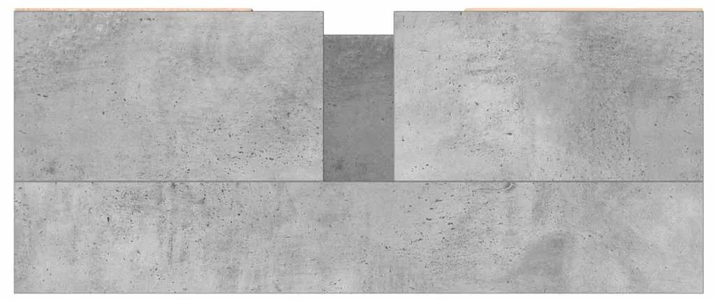 Móvel casa de banho 80x33x60 cm derivados madeira cinza cimento