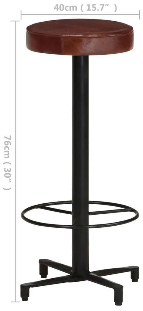Bancos de bar 2 pcs 76 cm couro genuíno