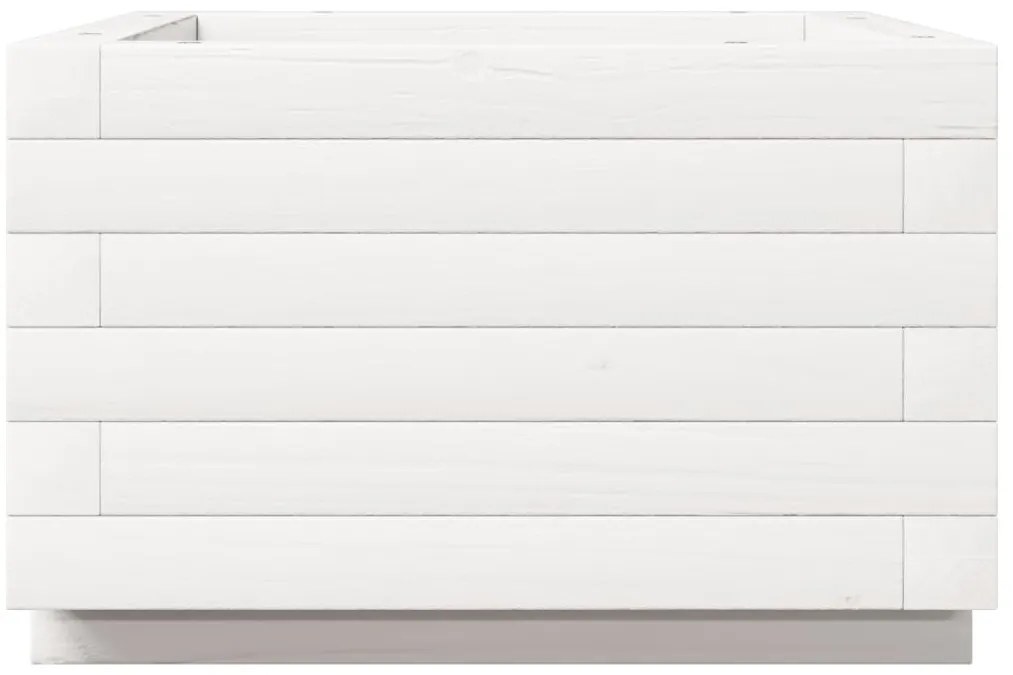Vaso/floreira de jardim 40x40x26,5 cm pinho maciço branco