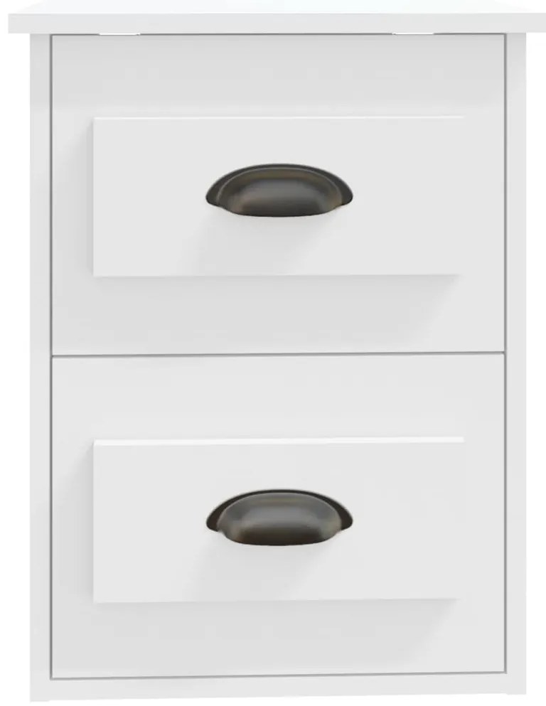 Mesa de cabeceira de parede 41,5x36x53 cm branco