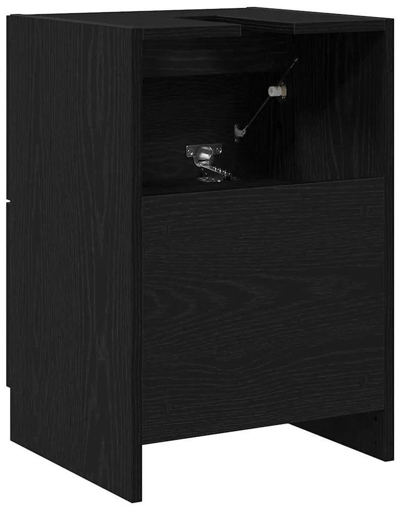 Gabinete de Pia Preto 40x37x59 cm Madeira Engenheirada