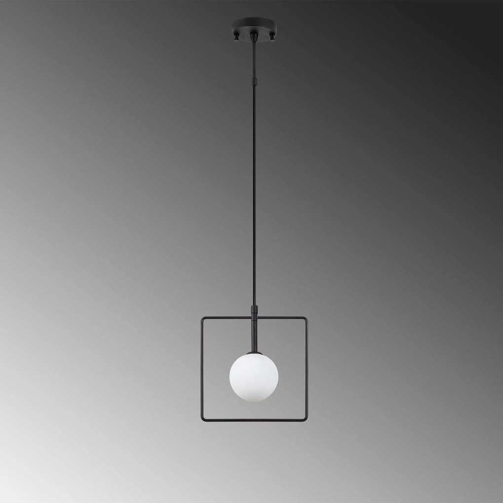 Candeeiro de Teto Geometri – Preto e Branco – 22 x 12 cm
