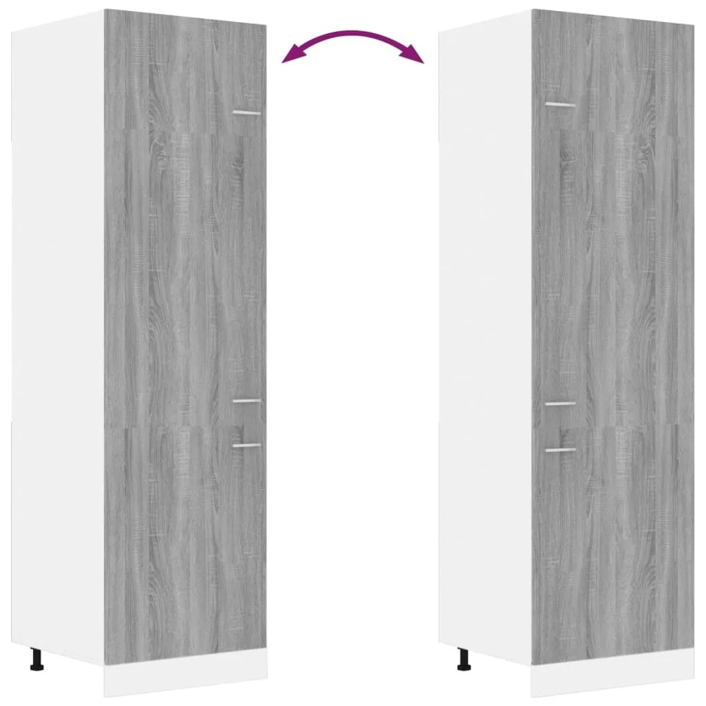 Armário para frigorífico “Lyon” 60x57x207cm cinza sonoma