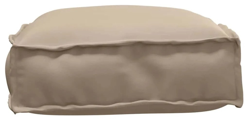 Almofada de Palete para Assento Castanho-acinzentado 60x40x8 cm Tecido