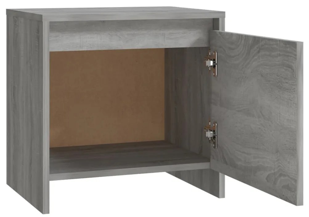 Mesa cabeceira 45x34x44,5cm derivados madeira sonoma cinza