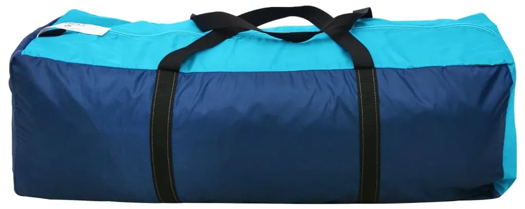 Tenda de campismo 6 pessoas azul e azul-claro