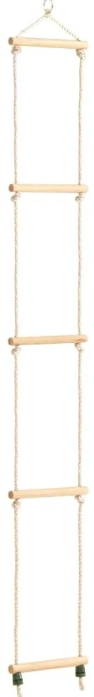 Escada de corda infantil 30x168 cm madeira maciça e PE