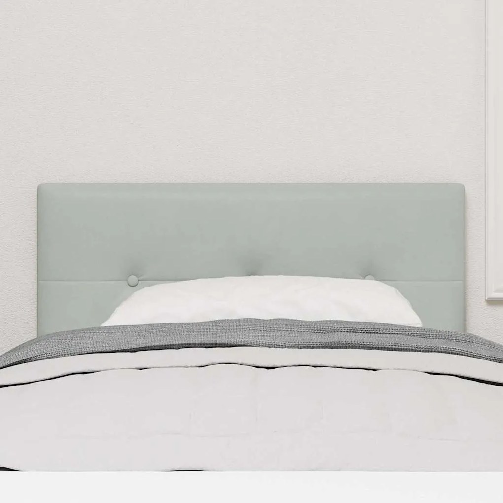 Cabeceira vidaXL Botão Almofadado Cinza Claro 80 cm Veludo