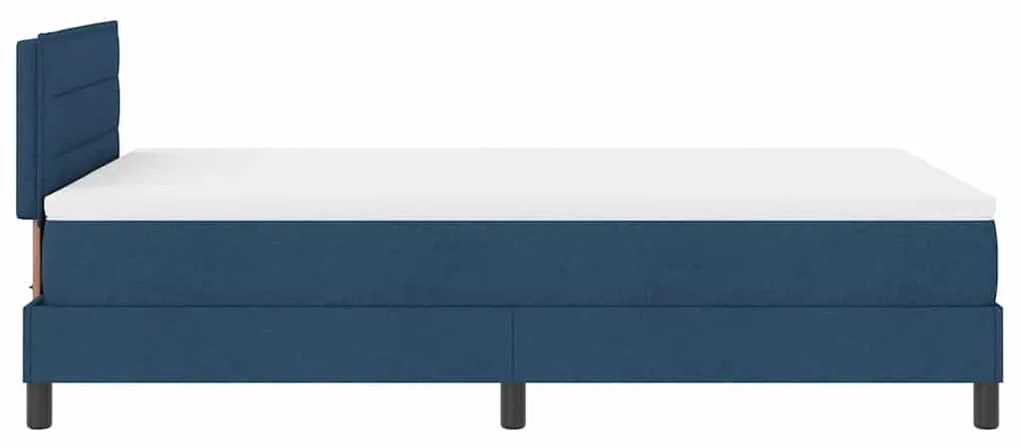 Cama Box Spring com Colchão Azul 120x200 cm Tecido