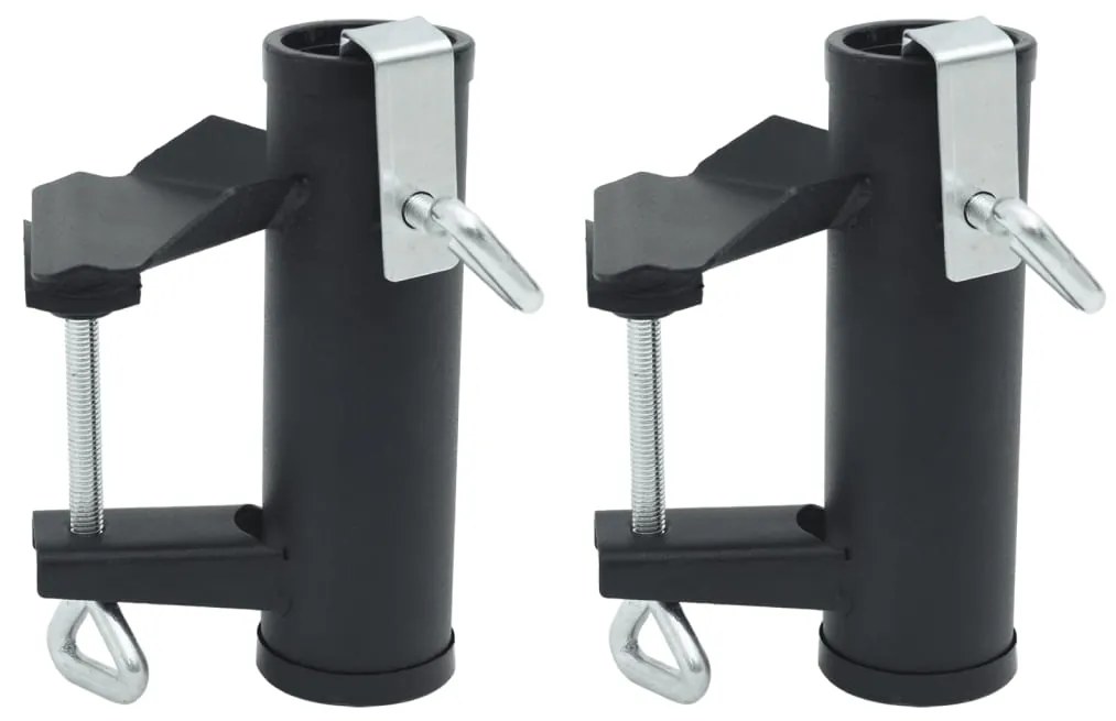 Grampos de guarda-sol para varanda 2 pcs 25-38 mm aço
